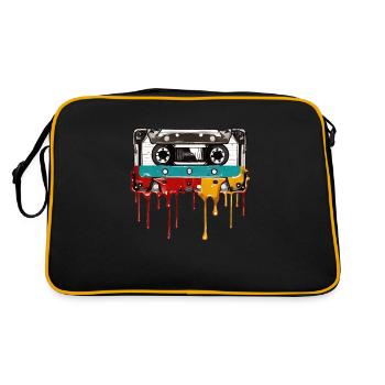 La mort de la cassette. - Sac Retro - noir/or - Dos