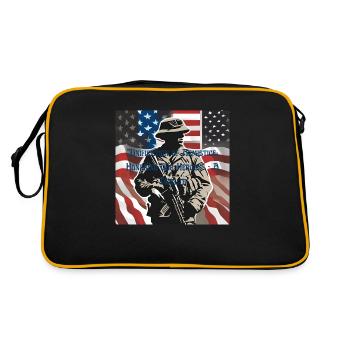 Veterans, veterans, armistice. - Retro Bag - black/gold - Back