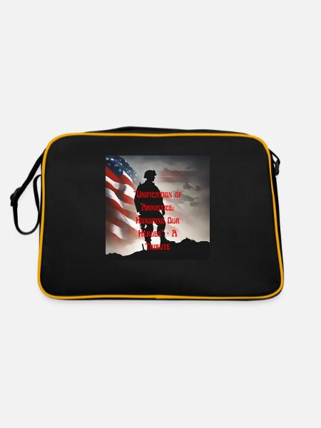 Veterans, veterans, armistice. - Retro Bag - black/gold - Back