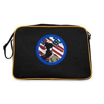 Veterans,veteran,armistice,us army,navy - Retro Bag - black/gold - Back