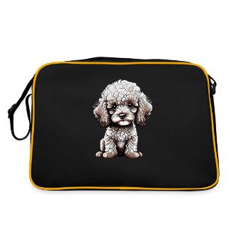 Caniche Chien Amour Caniche Chiot Chien Chiot Chien Propriétaire - Sac Retro - noir/or - Dos