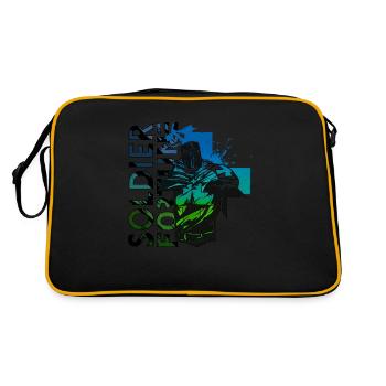 Soldier Fortune Military Army War Cool Navy Combat - Retro Bag - black/gold - Back