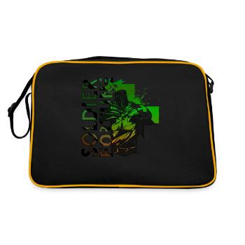 Soldier Fortune Military Army War Cool Navy Combat - Retro Bag - black/gold - Back