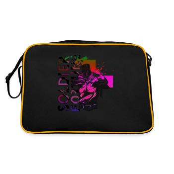 Soldier Fortune Military Army War Cool Navy Combat - Retro Bag - black/gold - Back
