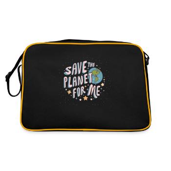 SAVE THE PLANET FOR ME - Retro Bag - black/gold - Back
