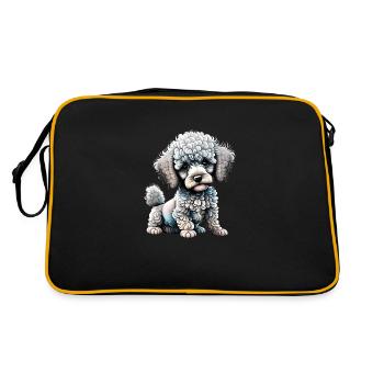 Caniche Chien Amour Chien Chiot Chien Propriétaire Caniche Chiot - Sac Retro - noir/or - Dos