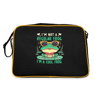 I ́m not a regular Frog i ́m a cool Frog - Retro Bag - black/gold - Back
