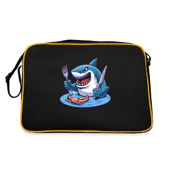 Requin affamé - Sac Retro - noir/or - Dos