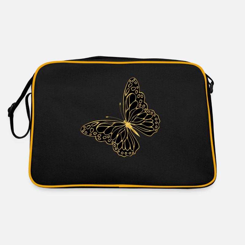 Papillon - Sac Retro - noir/or