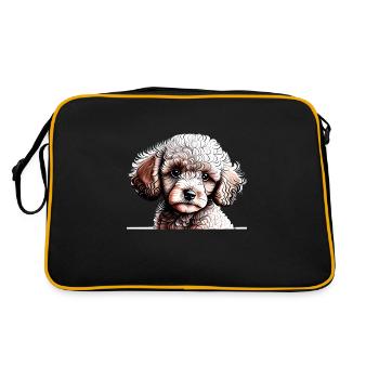 Caniche Chien Amour Caniche Chiot Chien Chiot Chien Propriétaire - Sac Retro - noir/or - Dos