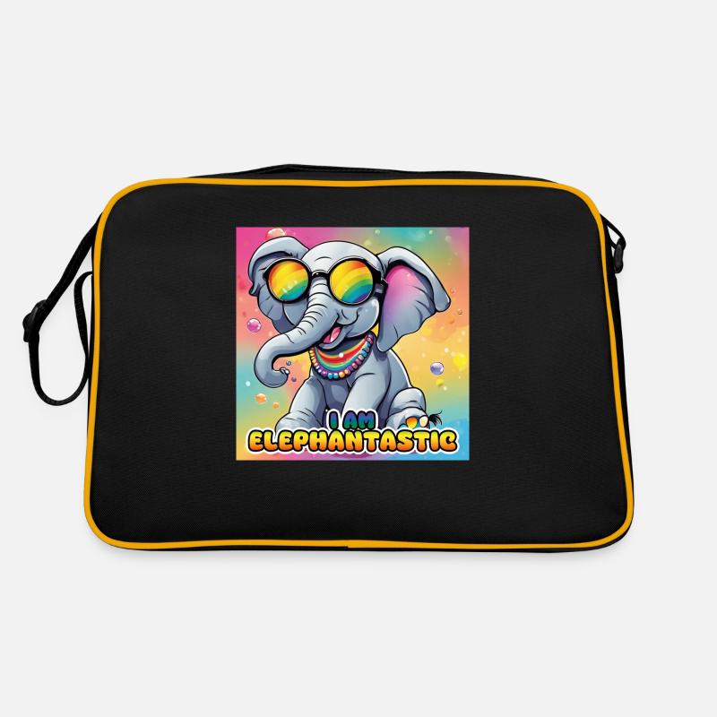 🌈🐘 Elephantastic - Elefantastisch Retro Tasche