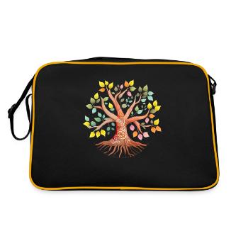 Tree of Life Celtic Tree of Life Yoga - Retro Bag - black/gold - Back