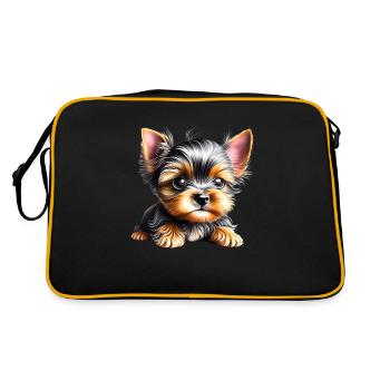Yorkshire Terrier chiot chien propriétaire de chien - Sac Retro - noir/or - Dos