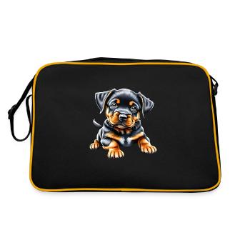 Rottweiler Chien Rottweiler Chiot Chiens Chien Chiot - Sac Retro - noir/or - Dos