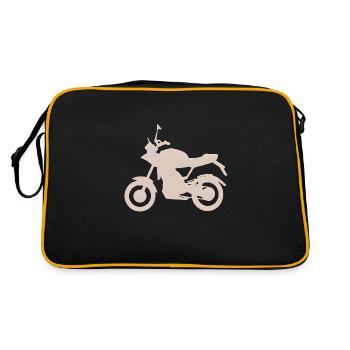 Moto Motocross Fan de moto Motard - Sac Retro - noir/or - Dos