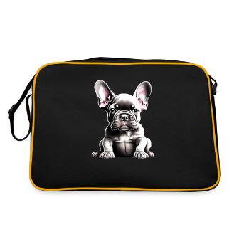 Bouledogue Chiens Propriétaire De Chien Propriétaire De Chien - Sac Retro - noir/or - Dos