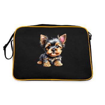 Yorkshire Terrier chiot chien propriétaire de chien - Sac Retro - noir/or - Dos