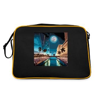 GTA 6 Moonlight in Miami (Miami Collection) - Retro Tasche - Schwarz/Gold - Hinten