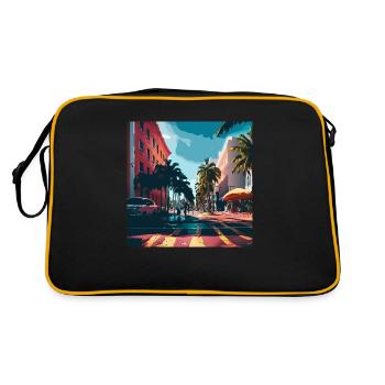 Colorfull Streets in Miami (Miami Collection) - Retro Bag - black/gold - Back
