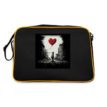 Chemise imprimée comme l’art de banksy - Sac Retro - noir/or - Dos