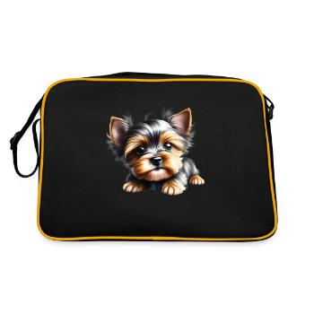 Yorkshire Terrier Chien Propriétaire Chien Chiot - Sac Retro - noir/or - Dos