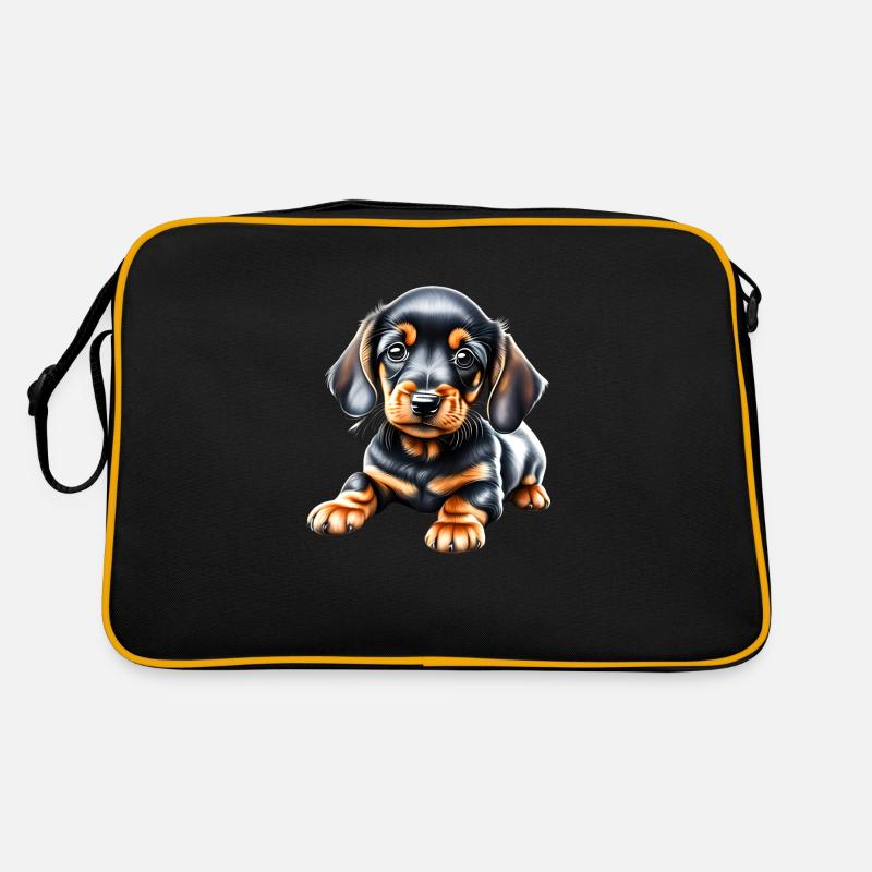 Teckel, Chien, Propriétaire De Chien, Chiot Teckel, Chiens Sac Retro