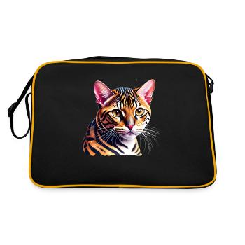 Bengal Cat Kitten Propriétaire de chat Bengal Kitten - Sac Retro - noir/or - Dos