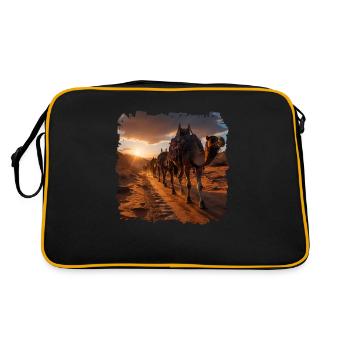 Les caravanes de chameaux ont une longue tradition - Sac Retro - noir/or - Dos