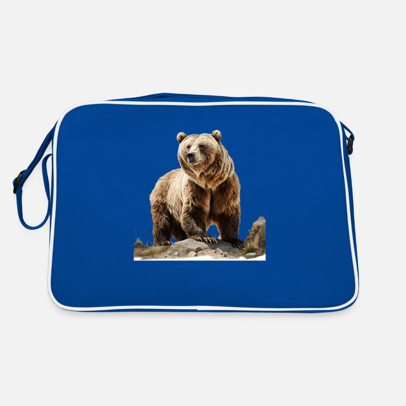 Brown bears are large, formidable predators Retro Bag