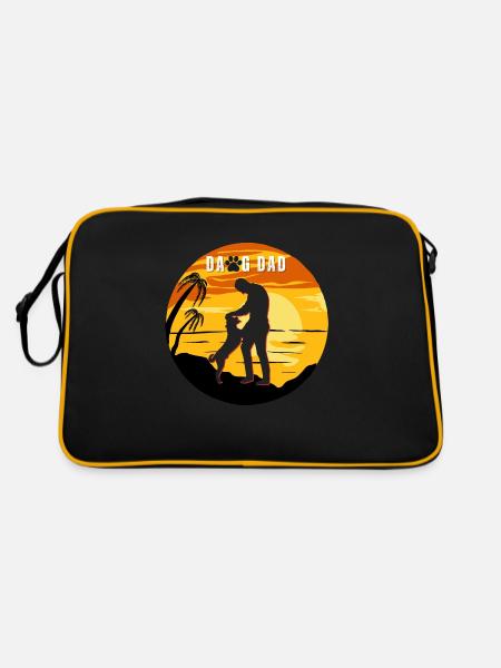 Dawg Dad Sunset Design - Retro Bag - black/gold - Back
