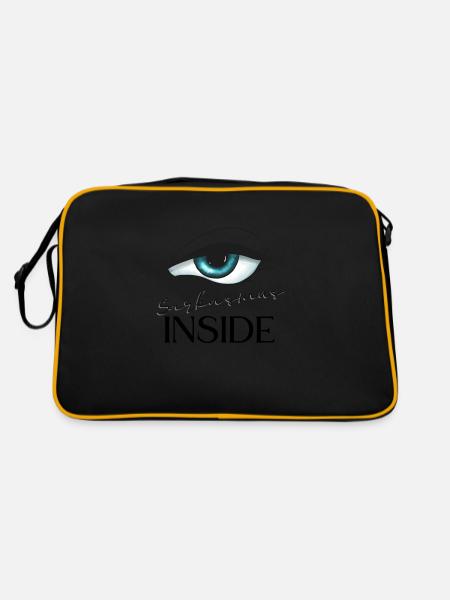 Sarkasmus inside - Retro Tasche - Schwarz/Gold - Hinten