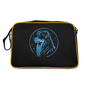 Dream dog Aussie blue - Retro Bag - black/gold - Back