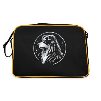 Dream dog Aussie silver - Retro Bag - black/gold - Back