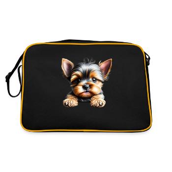 Yorkshire Terrier Chien Propriétaire Chien Chiot - Sac Retro - noir/or - Dos