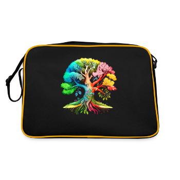 Tree of Life Celtic Tree of Life Meditation - Retro Bag - black/gold - Back