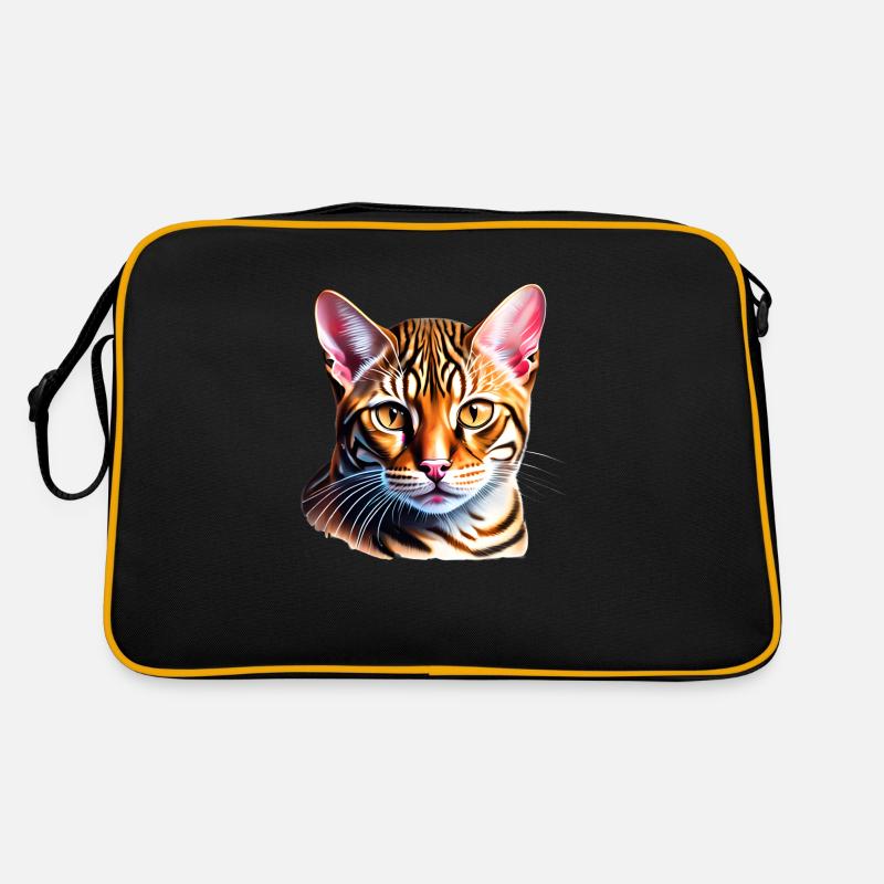Chat Bengal Chaton Bengal Chaton Propriétaire Chat Chaton Sac Retro