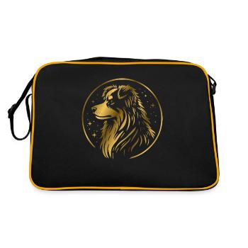Dream dog Aussie gold - Retro Bag - black/gold - Back