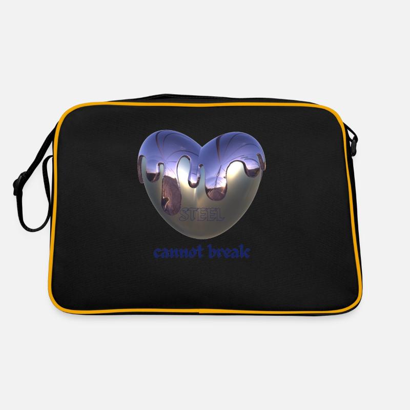 Steel cannot break - Retro Tasche - Schwarz/Gold