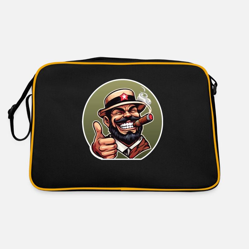 Zigarre, Daumen hoch Retro Tasche