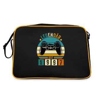legendär seit 1997 konsole gamer 1997 - Retro Tasche - Schwarz/Gold - Hinten