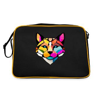 Chat persan, matou ou chat, chat, propriétaire de chat, chat domestique - Sac Retro - noir/or - Dos