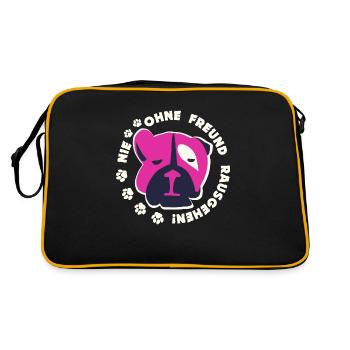 Dog Wisdom - Walking - Dog Lovers - Retro Bag - black/gold - Back