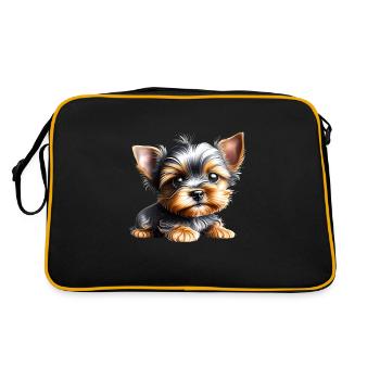 Yorkshire Terrier chiot chien propriétaire de chien - Sac Retro - noir/or - Dos