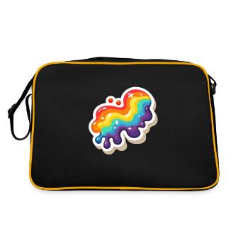 Arc-en-ciel coulée de peinture - Sac Retro - noir/or - Dos