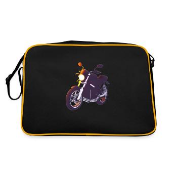 Moto Motocross Fan de moto Motard - Sac Retro - noir/or - Dos