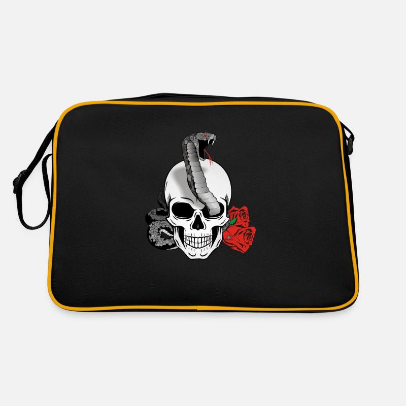 Skull Snake - Skull with snake Retro Bag