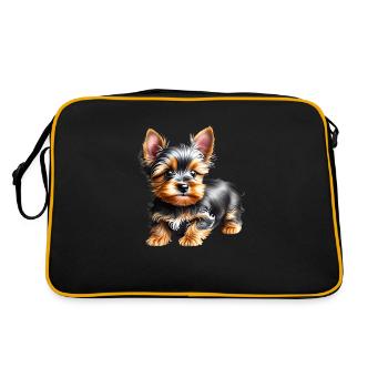 Yorkshire Terrier chiot chien propriétaire de chien - Sac Retro - noir/or - Dos