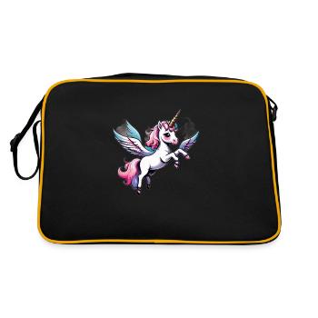 Licorne Unicorn Kawaii - Sac Retro - noir/or - Dos