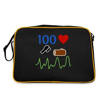 Holzfäller-Ranger - Retro Tasche - Schwarz/Gold - Hinten