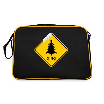Traversée de gibier « sapin de Noël » avec calotte neigeuse - Sac Retro - noir/or - Dos